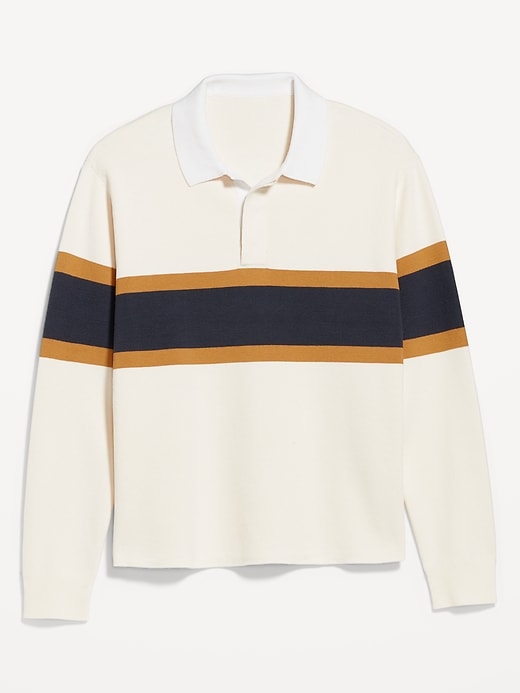 Image number 4 showing, Rugby Stripe Polo Sweater