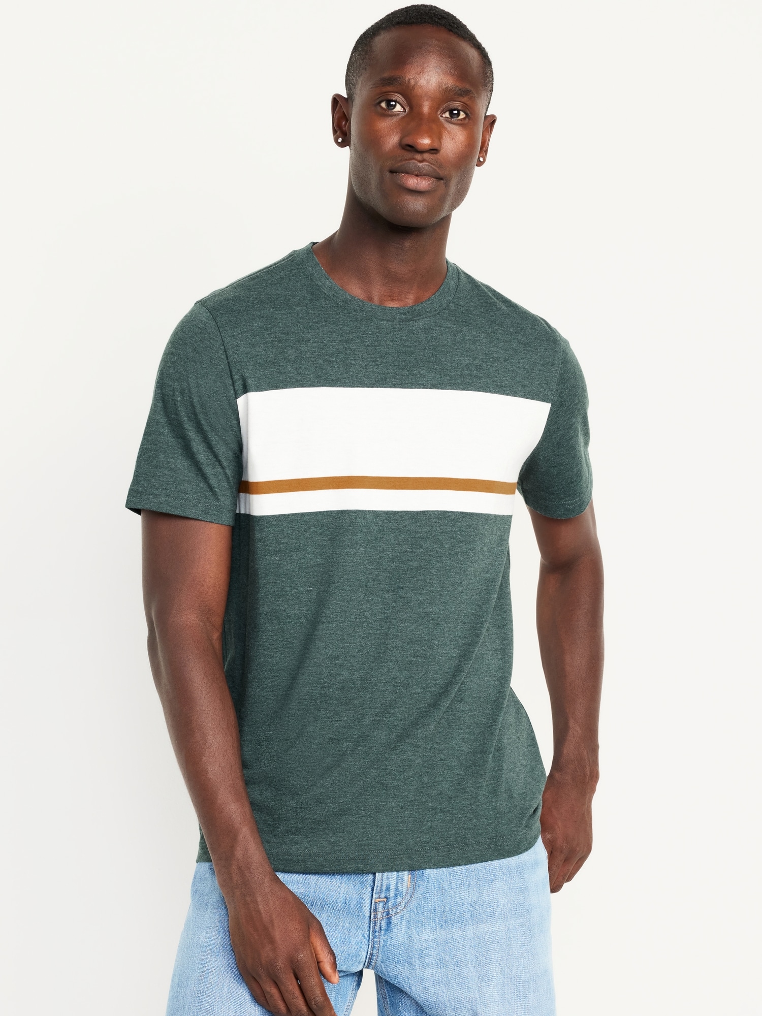 Crew-Neck Striped T-Shirt