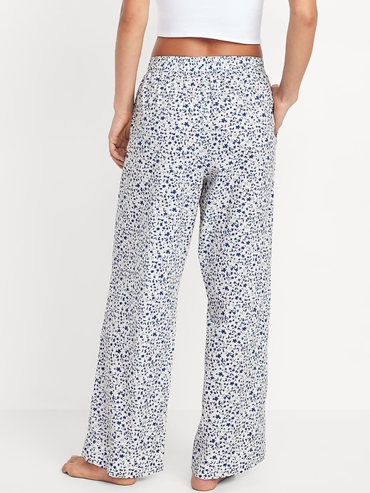 Image number 2 showing, High-Waisted Poplin Pajama Pant