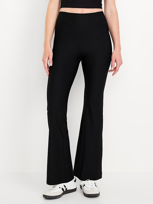 Extra High-Waisted PowerSoft Rib Flare Leggings Old Navy