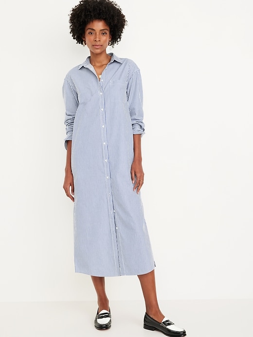 Loose Midi Shirt Dress | Old Navy