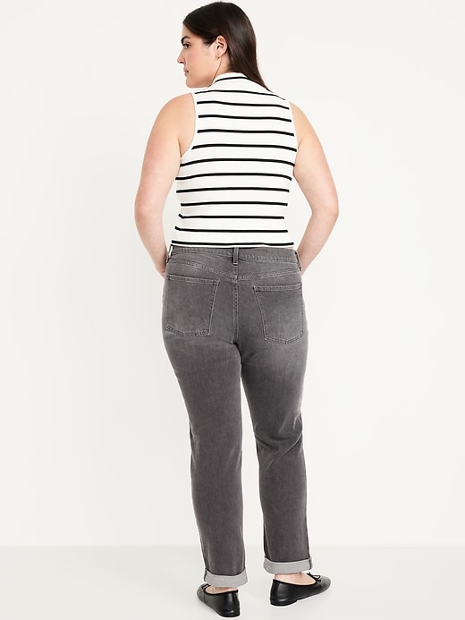 Image number 5 showing, Mid-Rise Wow Boyfriend Straight Ankle Jeans