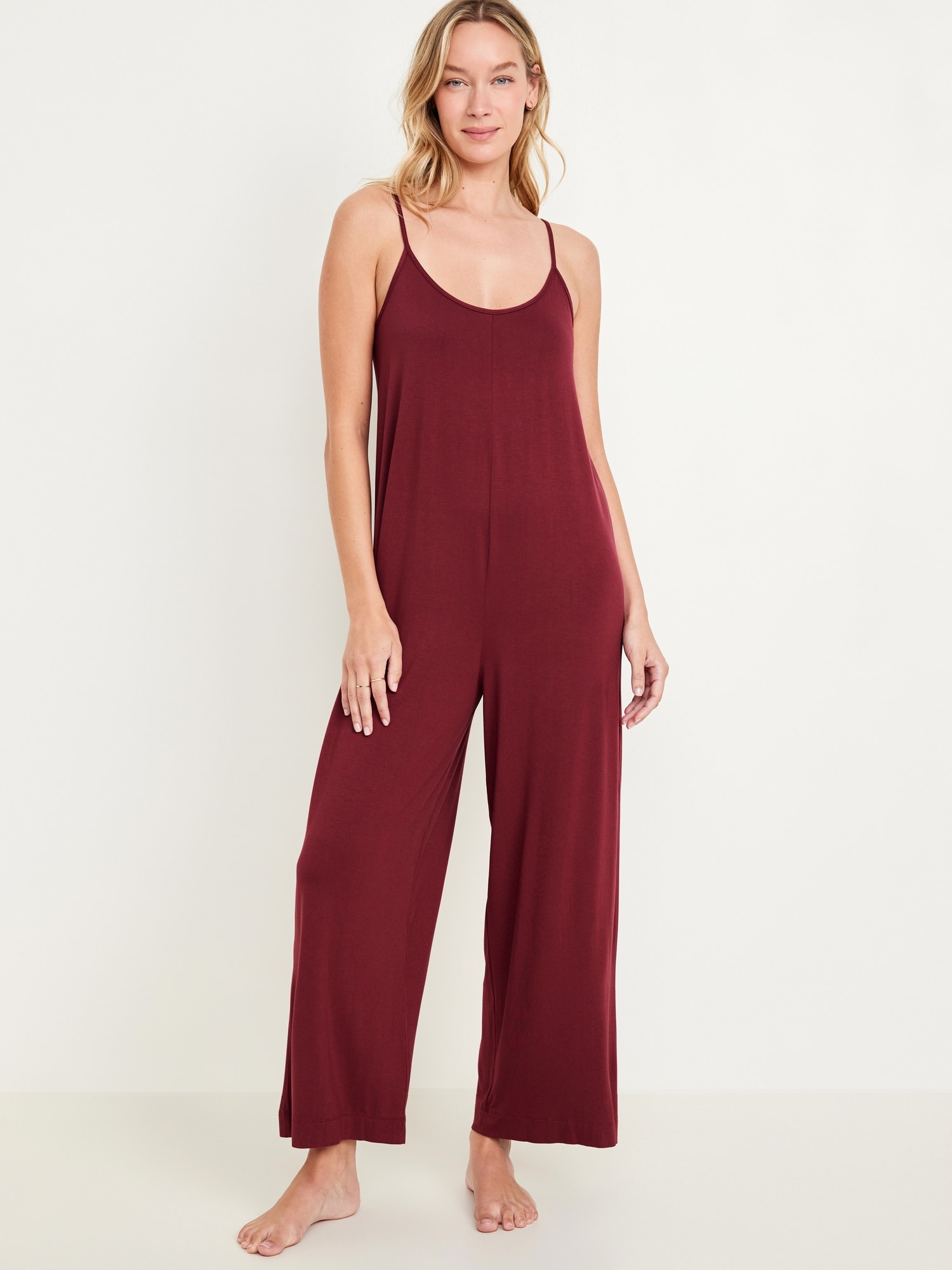 Knit Jersey Pajama Jumpsuit