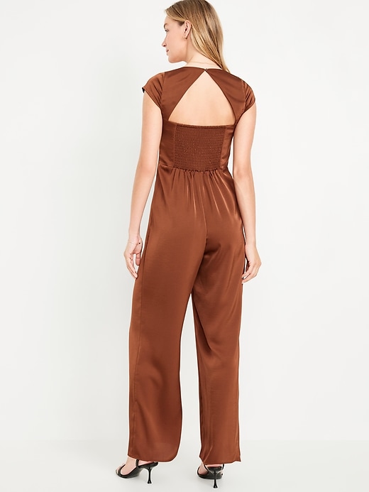 Image number 2 showing, Fit &amp; Flare Satin Jumpsuit