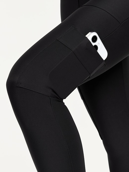 Image number 3 showing, High-Waisted PowerSoft Cargo 7/8 Leggings