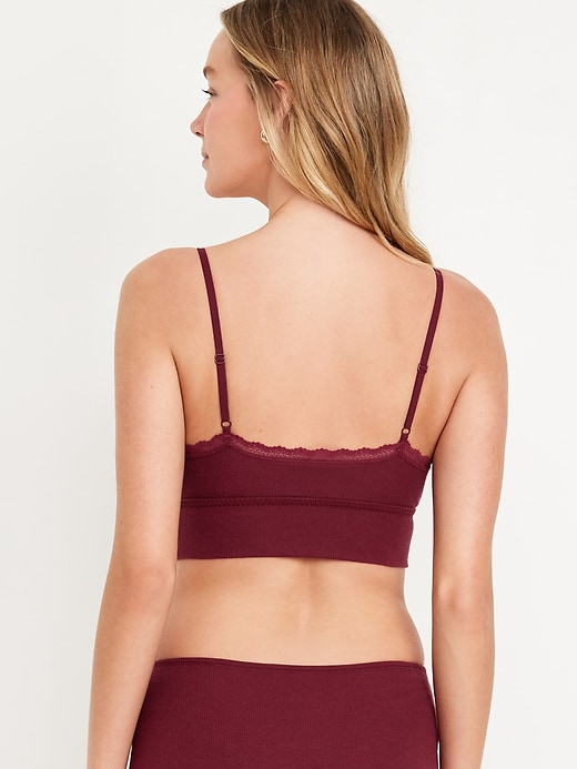 View large product image 2 of 8. Longline Waffle Bralette