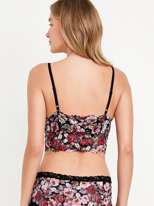 View large product image 2 of 8. Lace Longline Bralette