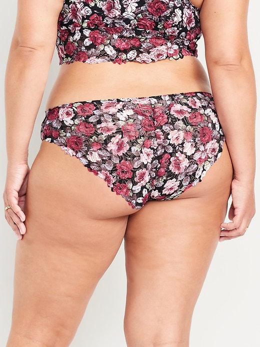 Image number 8 showing, Mid-Rise Lace Bikini Underwear