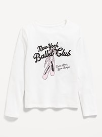 Image number 1 showing, Long-Sleeve Graphic T-Shirt for Girls