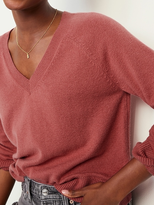 Image number 5 showing, SoSoft Loose V-Neck Sweater