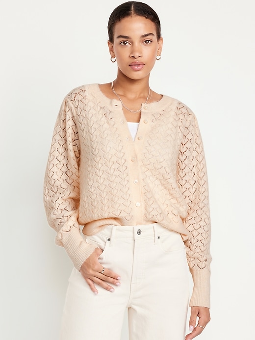 Image number 1 showing, Pointelle Cardigan