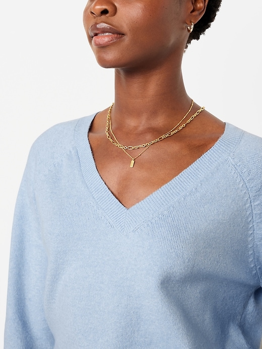 Image number 5 showing, SoSoft Loose V-Neck Sweater