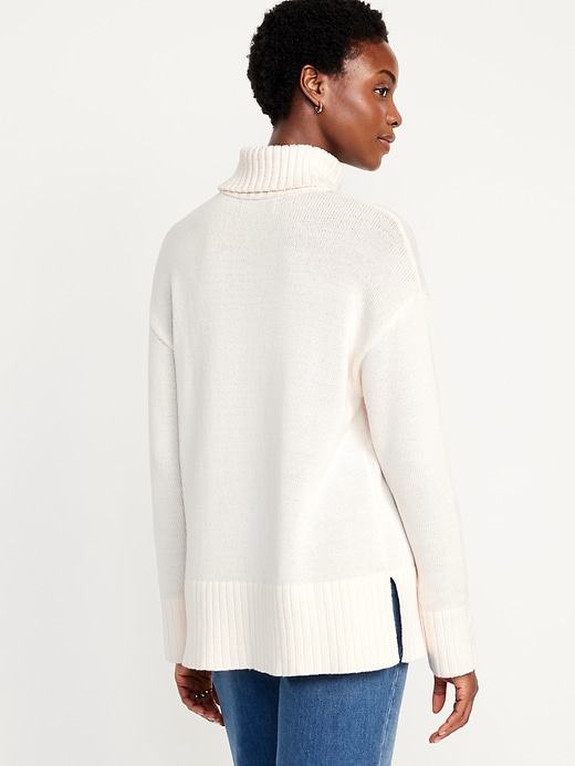 Image number 2 showing, Turtleneck Tunic Sweater