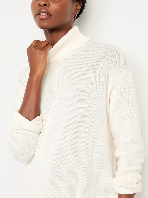 Image number 5 showing, Turtleneck Tunic Sweater