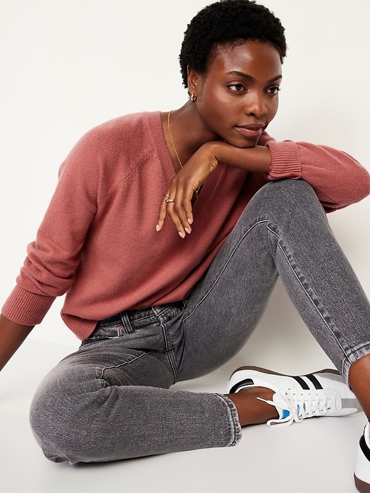 Image number 3 showing, SoSoft Loose V-Neck Sweater