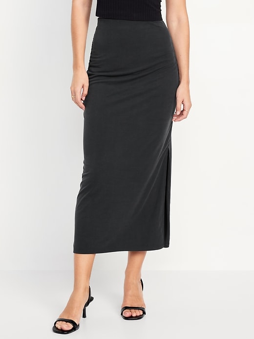 Image number 1 showing, Ribbed Maxi Skirt