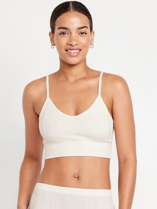 View large product image 1 of 8. Seamless Longline Bralette