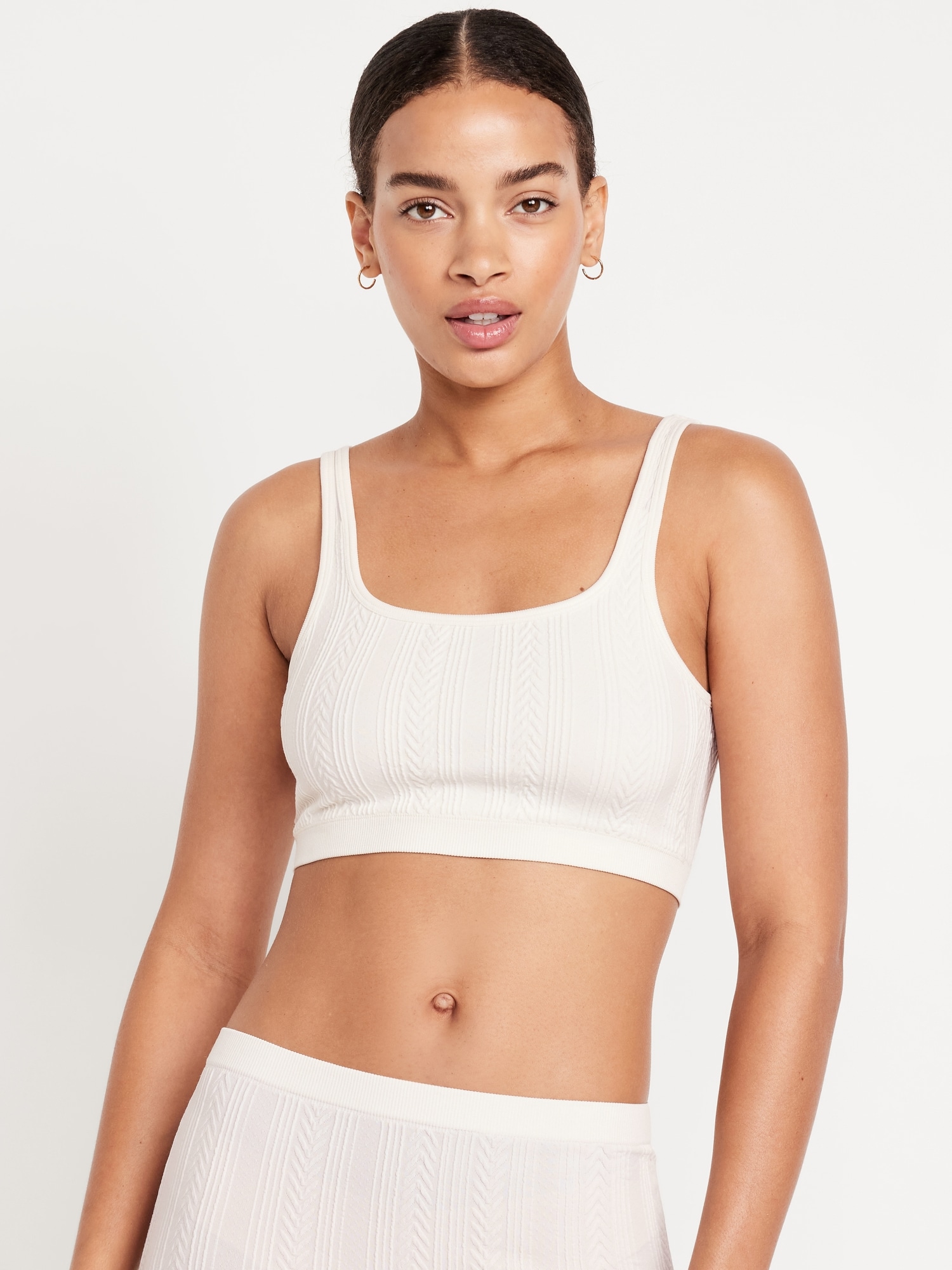 Seamless Cable-Knit Bralette