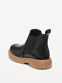 View large product image 3 of 4. Faux-Leather Chelsea Boots for Toddler Girls