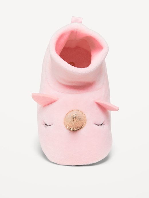 View large product image 1 of 4. Faux-Fur Unicorn Slippers for Baby