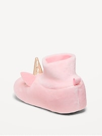 View large product image 3 of 4. Faux-Fur Unicorn Slippers for Baby