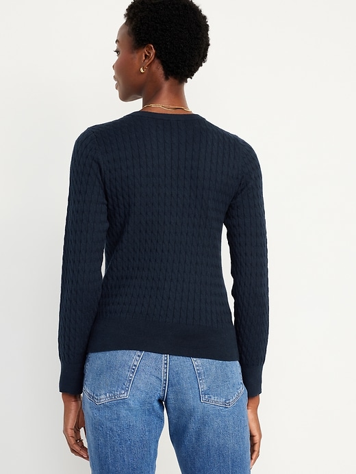 Image number 2 showing, SoSoft Crew-Neck Cable Sweater