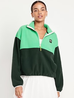 フリースジャケット [NICEGHOSTCLUB]FLEECE HALF ZIP PULLOVER_TEAL GREEN(NG2CFUB Logoed Cutter & Buck Women's Half Zip Pullover | Promo Direct