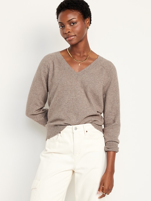 Image number 1 showing, SoSoft Loose V-Neck Sweater