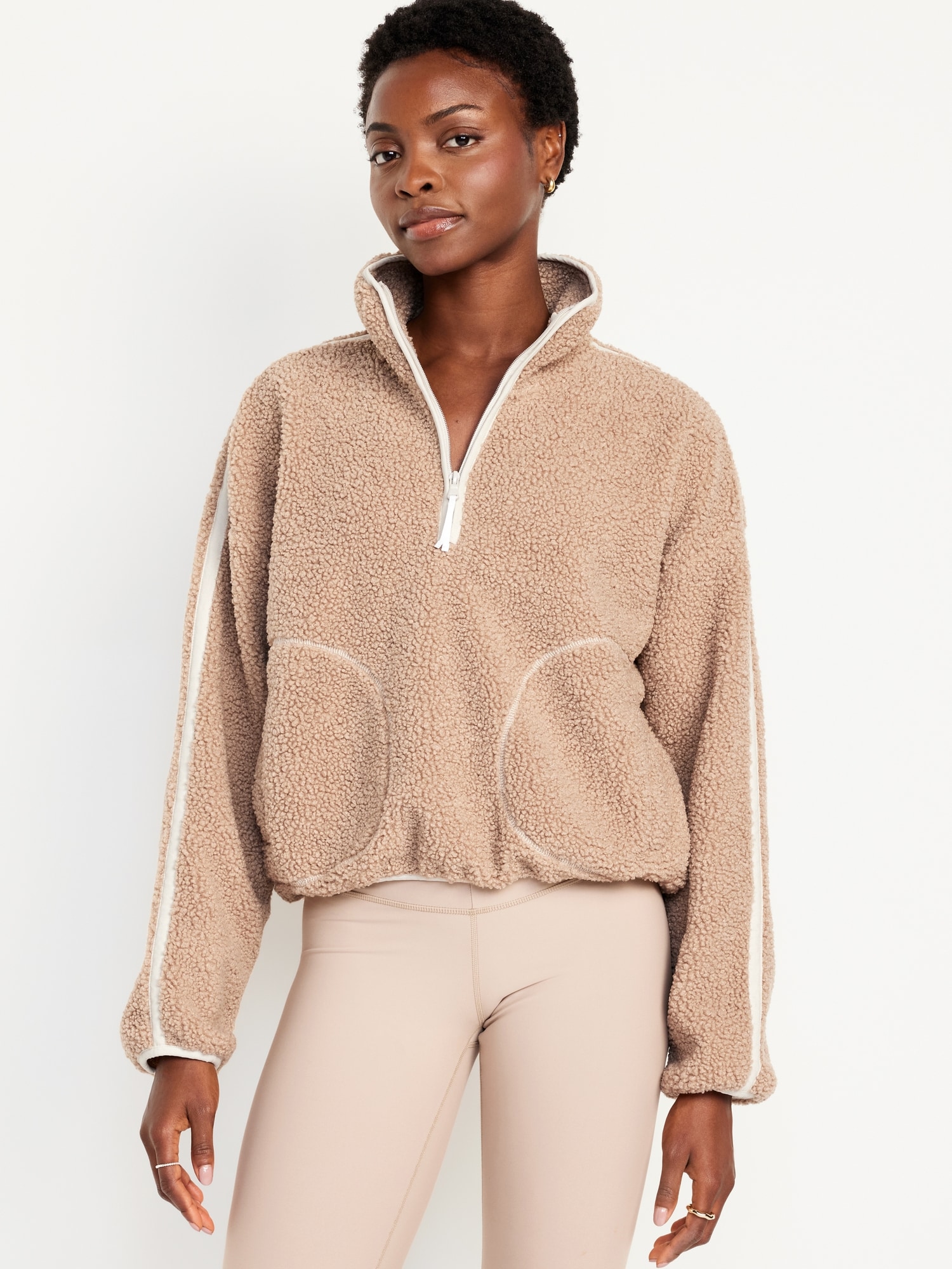 Pullover sherpa jacket hotsell