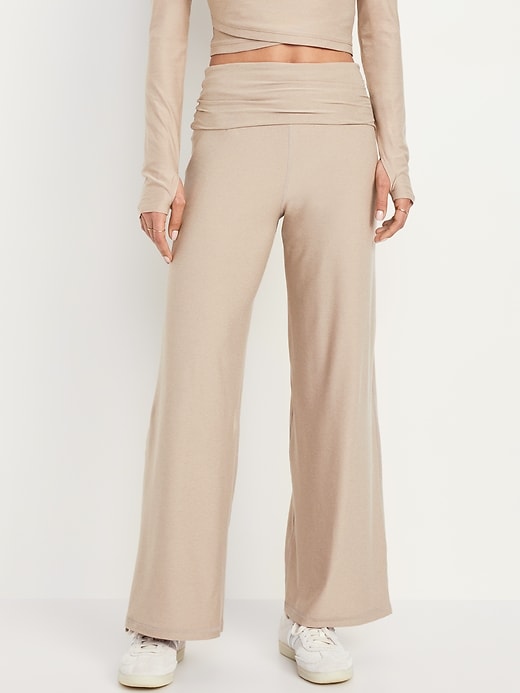 Image number 1 showing, High-Waisted CloudMotion Wide-Leg Pants