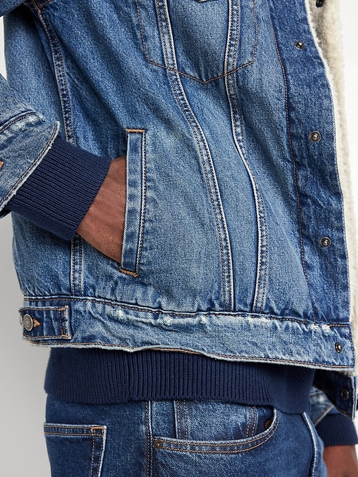 Image number 5 showing, Sherpa-Lined Jean Jacket