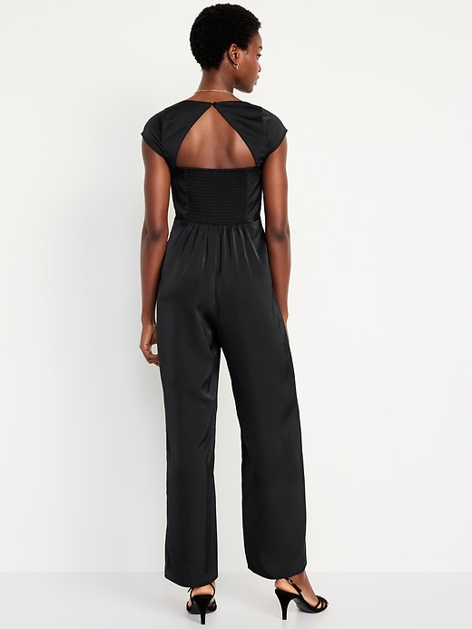 Image number 2 showing, Fit &amp; Flare Satin Jumpsuit