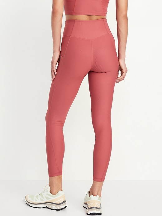 High Waisted PowerSoft Rib Leggings Old Navy