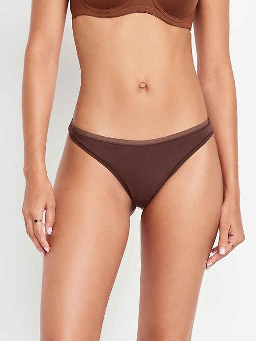 View large product image 1 of 6. Low-Rise Everyday Cotton Thong