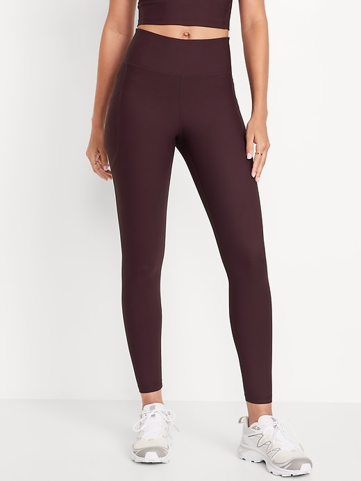 Image number 1 showing, High-Waisted PowerSoft Ribbed Leggings