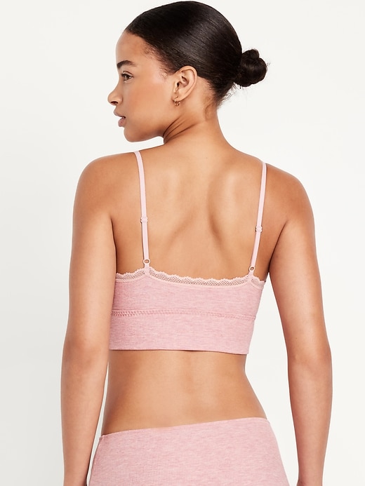 View large product image 2 of 8. Longline Waffle Bralette