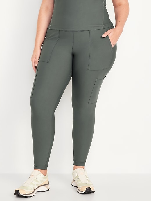 Image number 6 showing, High-Waisted PowerSoft Cargo 7/8 Leggings