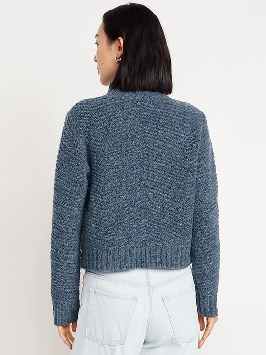 Image number 2 showing, Mock-Neck Crop Sweater