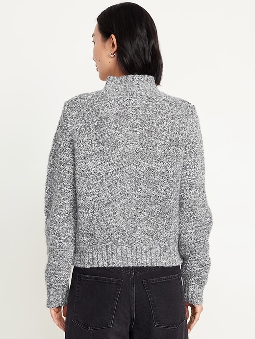 Image number 7 showing, Mock-Neck Crop Sweater