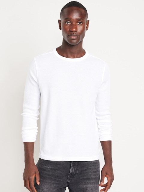 Waffle-Knit T-Shirt - White