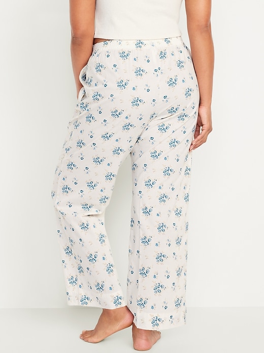 Image number 6 showing, High-Waisted Poplin Pajama Pant