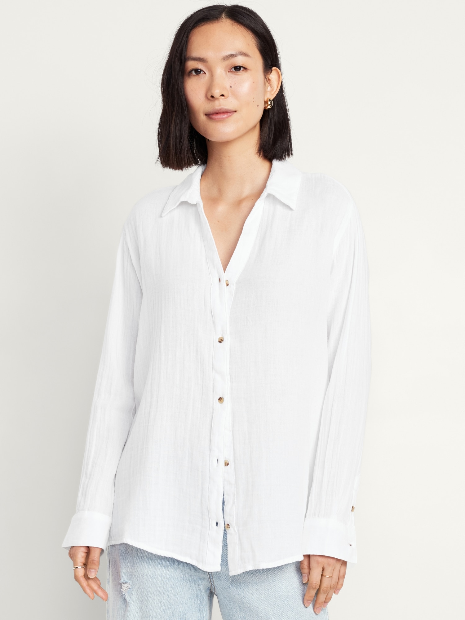 Button-Down Boyfriend Shirt