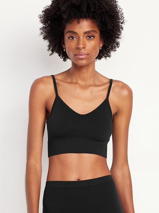 View large product image 1 of 8. Seamless Longline Bralette