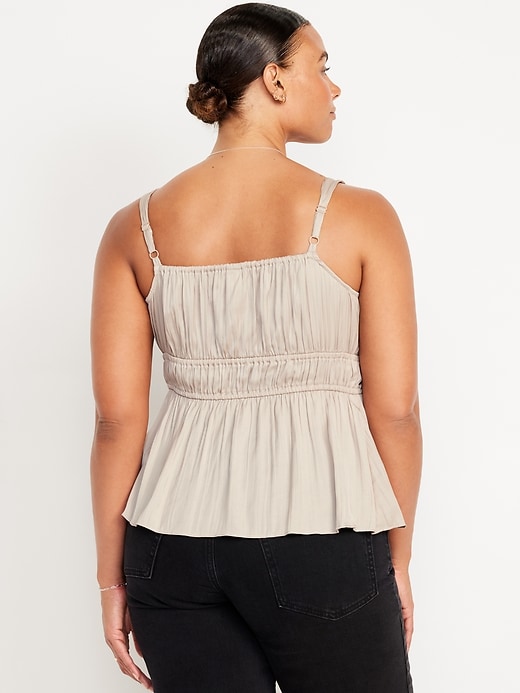 Image number 4 showing, Waist-Defined Satin Top