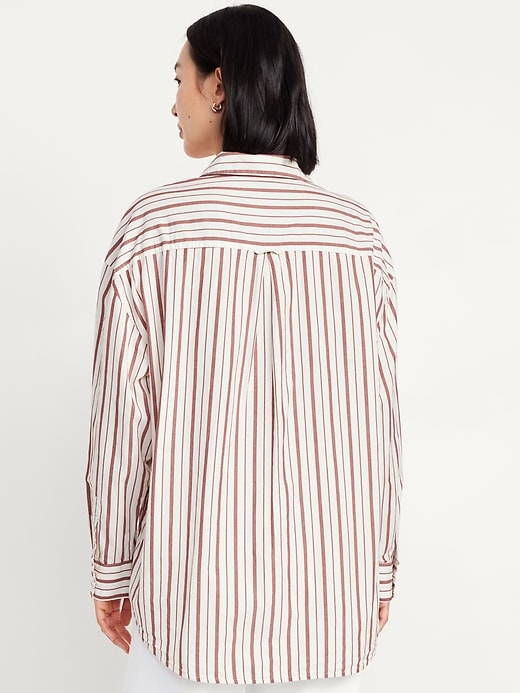 Image number 2 showing, Oversized Button-Down Boyfriend Shirt
