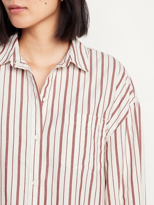 Image number 4 showing, Oversized Button-Down Boyfriend Shirt