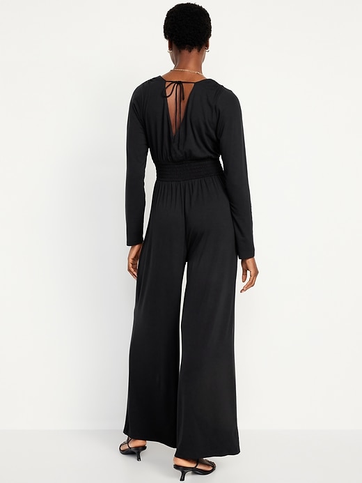 Image number 2 showing, Waist-Defined V-Neck Jumpsuit