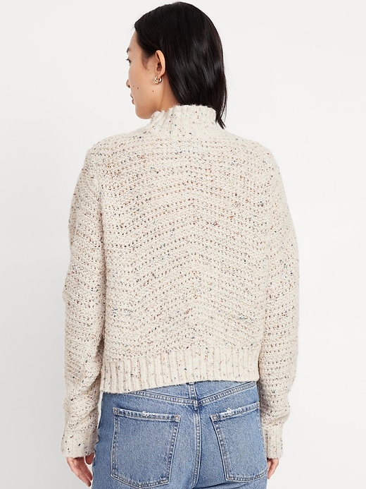 Image number 2 showing, Mock-Neck Crop Sweater