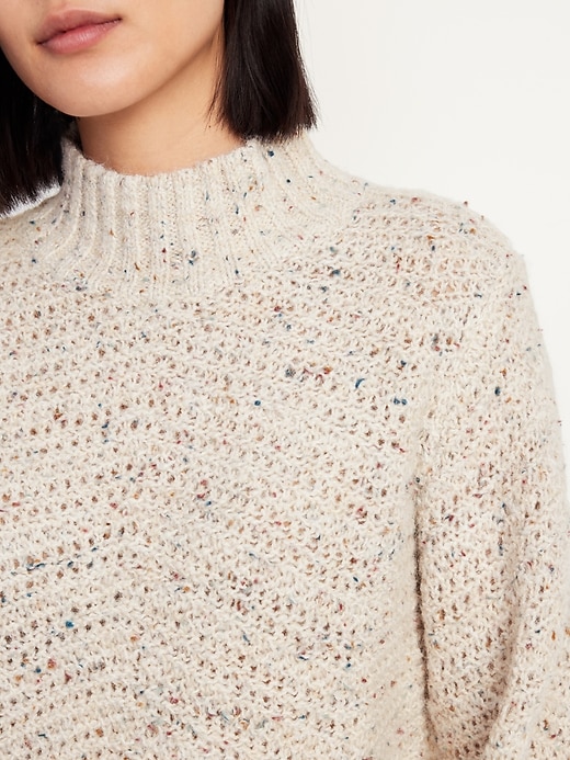 Image number 5 showing, Mock-Neck Crop Sweater