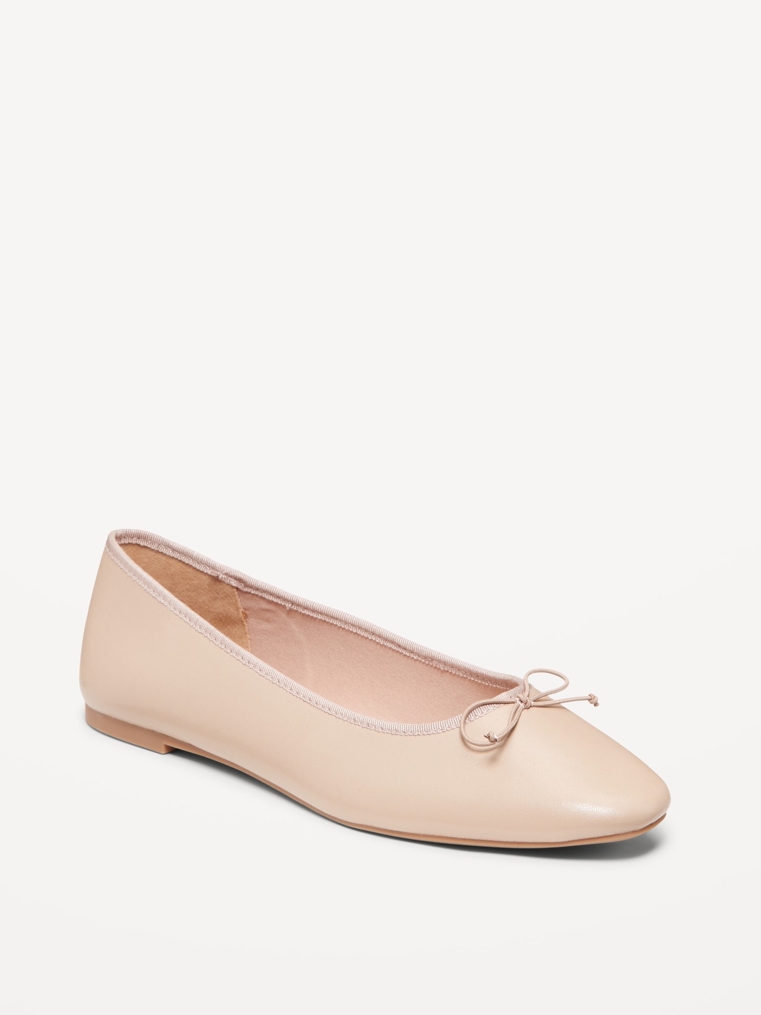 Faux Leather Ballet Flat